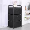 imageMAX Houser Dresser Storage with 3 Drawers Fabric Dresser Tower Vertical Storage Unit for Bedroom Closet Office BlackBlack1