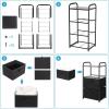 imageMAX Houser Dresser Storage with 3 Drawers Fabric Dresser Tower Vertical Storage Unit for Bedroom Closet Office BlackBlack1