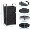 imageMAX Houser Dresser Storage with 3 Drawers Fabric Dresser Tower Vertical Storage Unit for Bedroom Closet Office BlackBlack1