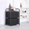 imageMAX Houser Dresser Storage with 3 Drawers Fabric Dresser Tower Vertical Storage Unit for Bedroom Closet Office BlackBlack2