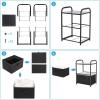 imageMAX Houser Dresser Storage with 3 Drawers Fabric Dresser Tower Vertical Storage Unit for Bedroom Closet Office BlackBlack2