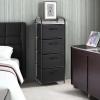 imageMAX Houser Dresser Storage with 3 Drawers Fabric Dresser Tower Vertical Storage Unit for Bedroom Closet Office BlackBlack3