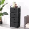 imageMAX Houser Dresser Storage with 3 Drawers Fabric Dresser Tower Vertical Storage Unit for Bedroom Closet Office BlackBlack3