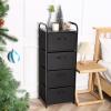 imageMAX Houser Dresser Storage with 3 Drawers Fabric Dresser Tower Vertical Storage Unit for Bedroom Closet Office BlackBlack3
