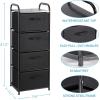 imageMAX Houser Dresser Storage with 3 Drawers Fabric Dresser Tower Vertical Storage Unit for Bedroom Closet Office BlackBlack3