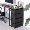 imageMAX Houser Dresser Storage with 3 Drawers Fabric Dresser Tower Vertical Storage Unit for Bedroom Closet Office BlackBlack4