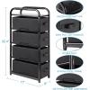 imageMAX Houser Dresser Storage with 3 Drawers Fabric Dresser Tower Vertical Storage Unit for Bedroom Closet Office BlackBlack4