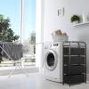 imageMAX Houser Dresser Storage with 3 Drawers Fabric Dresser Tower Vertical Storage Unit for Bedroom Closet Office BlackBlack4