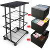 imageMAX Houser Dresser Storage with 3 Drawers Fabric Dresser Tower Vertical Storage Unit for Bedroom Closet Office BlackBlack5