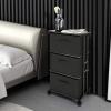 imageMAX Houser Dresser Storage with 3 Drawers Fabric Dresser Tower Vertical Storage Unit for Bedroom Closet Office BlackBlack5