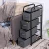 imageMAX Houser Dresser Storage with 3 Drawers Fabric Dresser Tower Vertical Storage Unit for Bedroom Closet Office BlackGrey2