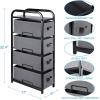 imageMAX Houser Dresser Storage with 3 Drawers Fabric Dresser Tower Vertical Storage Unit for Bedroom Closet Office BlackGrey2