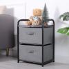 imageMAX Houser Dresser Storage with 3 Drawers Fabric Dresser Tower Vertical Storage Unit for Bedroom Closet Office BlackGrey4
