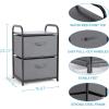 imageMAX Houser Dresser Storage with 3 Drawers Fabric Dresser Tower Vertical Storage Unit for Bedroom Closet Office BlackGrey4