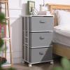 imageMAX Houser Dresser Storage with 3 Drawers Fabric Dresser Tower Vertical Storage Unit for Bedroom Closet Office BlackGrey6