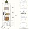 imageMAX Houser Storage Rack with ShelfIndustrial Style Extendable Plant Stand Standing Shelf Units for Kitchen Bathroom OfficeLiving Room Balcony Kitchen Charcoal Gray 3 TierWhite