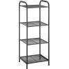 imageMAX Houser Storage Rack with ShelfIndustrial Style Extendable Plant Stand Standing Shelf Units for Kitchen Bathroom OfficeLiving Room Balcony Kitchen Charcoal Gray 3 TierGrey