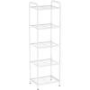 imageMAX Houser Storage Rack with ShelfIndustrial Style Extendable Plant Stand Standing Shelf Units for Kitchen Bathroom OfficeLiving Room Balcony Kitchen Charcoal Gray 3 TierWhite