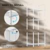 imageMAX Houser Storage Rack with ShelfIndustrial Style Extendable Plant Stand Standing Shelf Units for Kitchen Bathroom OfficeLiving Room Balcony Kitchen Charcoal Gray 3 TierWhite