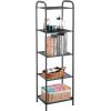 imageMAX Houser Storage Rack with ShelfIndustrial Style Extendable Plant Stand Standing Shelf Units for Kitchen Bathroom OfficeLiving Room Balcony Kitchen Charcoal Gray 3 TierGrey
