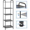 imageMAX Houser Storage Rack with ShelfIndustrial Style Extendable Plant Stand Standing Shelf Units for Kitchen Bathroom OfficeLiving Room Balcony Kitchen Charcoal Gray 3 TierGrey