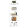 imageMAX Houser Storage Rack with ShelfIndustrial Style Extendable Plant Stand Standing Shelf Units for Kitchen Bathroom OfficeLiving Room Balcony Kitchen Charcoal Gray 3 TierWhite