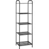 imageMAX Houser Storage Rack with ShelfIndustrial Style Extendable Plant Stand Standing Shelf Units for Kitchen Bathroom OfficeLiving Room Balcony Kitchen Charcoal Gray 3 TierGrey