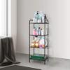 imageMAX Houser Storage Rack with ShelfIndustrial Style Extendable Plant Stand Standing Shelf Units for Kitchen Bathroom OfficeLiving Room Balcony Kitchen Charcoal Gray 3 TierGrey