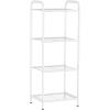 imageMAX Houser Storage Rack with ShelfIndustrial Style Extendable Plant Stand Standing Shelf Units for Kitchen Bathroom OfficeLiving Room Balcony Kitchen Charcoal Gray 3 TierWhite