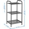imageMAX Houser Storage Rack with ShelfIndustrial Style Extendable Plant Stand Standing Shelf Units for Kitchen Bathroom OfficeLiving Room Balcony Kitchen Charcoal Gray 3 TierGrey