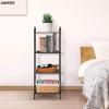 imageMAX Houser Storage Rack with ShelfIndustrial Style Extendable Plant Stand Standing Shelf Units for Kitchen Bathroom OfficeLiving Room Balcony Kitchen Charcoal Gray 3 TierGrey