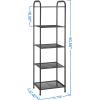 imageMAX Houser Storage Rack with ShelfIndustrial Style Extendable Plant Stand Standing Shelf Units for Kitchen Bathroom OfficeLiving Room Balcony Kitchen Charcoal Gray 3 TierGrey
