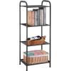 imageMAX Houser Storage Rack with ShelfIndustrial Style Extendable Plant Stand Standing Shelf Units for Kitchen Bathroom OfficeLiving Room Balcony Kitchen Charcoal Gray 3 TierGrey