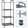 imageMAX Houser Storage Rack with ShelfIndustrial Style Extendable Plant Stand Standing Shelf Units for Kitchen Bathroom OfficeLiving Room Balcony Kitchen Charcoal Gray 3 TierGrey