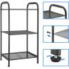 imageMAX Houser Storage Rack with ShelfIndustrial Style Extendable Plant Stand Standing Shelf Units for Kitchen Bathroom OfficeLiving Room Balcony Kitchen Charcoal Gray 3 TierGrey