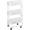 imageMAX Houser 3Tier Rolling Utility Cart with Caster WheelsEasy Assembly for Kitchen Bathroom WhiteWhite1