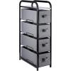imageMAX Houser Dresser Storage with 3 Drawers Fabric Dresser Tower Vertical Storage Unit for Bedroom Closet Office BlackGrey2