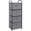 imageMAX Houser Dresser Storage with 3 Drawers Fabric Dresser Tower Vertical Storage Unit for Bedroom Closet Office BlackGrey3