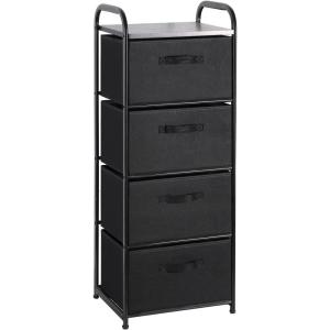 imageMAX Houser Dresser Storage with 3 Drawers Fabric Dresser Tower Vertical Storage Unit for Bedroom Closet Office BlackBlack3