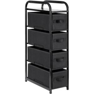 imageMAX Houser Dresser Storage with 3 Drawers Fabric Dresser Tower Vertical Storage Unit for Bedroom Closet Office BlackBlack4