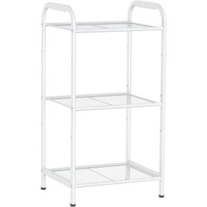 imageMAX Houser Storage Rack with ShelfIndustrial Style Extendable Plant Stand Standing Shelf Units for Kitchen Bathroom OfficeLiving Room Balcony Kitchen Charcoal Gray 3 TierWhite