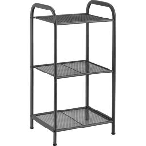 imageMAX Houser Storage Rack with ShelfIndustrial Style Extendable Plant Stand Standing Shelf Units for Kitchen Bathroom OfficeLiving Room Balcony Kitchen Charcoal Gray 3 TierGrey