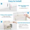 imageMAX Houser 4Shelf Over The Door Hanging Organizer with 2 Metal Hooks4 Pocket Over The Door Wall Mount Storage with Clear Windows for Baby Nursery Bathroom ClosetBedroomDormDiapersKids ToysGrayBeige
