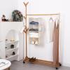 imageMAX Houser 4Shelf Over The Door Hanging Organizer with 2 Metal Hooks4 Pocket Over The Door Wall Mount Storage with Clear Windows for Baby Nursery Bathroom ClosetBedroomDormDiapersKids ToysGrayBeige