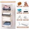 imageMAX Houser 4Shelf Over The Door Hanging Organizer with 2 Metal Hooks4 Pocket Over The Door Wall Mount Storage with Clear Windows for Baby Nursery Bathroom ClosetBedroomDormDiapersKids ToysGrayBeige