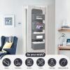 imageMAX Houser 4Shelf Over The Door Hanging Organizer with 2 Metal Hooks4 Pocket Over The Door Wall Mount Storage with Clear Windows for Baby Nursery Bathroom ClosetBedroomDormDiapersKids ToysGrayGrey