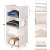 imageMAX Houser 4Shelf Over The Door Hanging Organizer with 2 Metal Hooks4 Pocket Over The Door Wall Mount Storage with Clear Windows for Baby Nursery Bathroom ClosetBedroomDormDiapersKids ToysGrayBeige