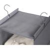 imageMAX Houser 4Shelf Over The Door Hanging Organizer with 2 Metal Hooks4 Pocket Over The Door Wall Mount Storage with Clear Windows for Baby Nursery Bathroom ClosetBedroomDormDiapersKids ToysGrayGrey