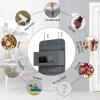 imageMAX Houser 4Shelf Over The Door Hanging Organizer with 2 Metal Hooks4 Pocket Over The Door Wall Mount Storage with Clear Windows for Baby Nursery Bathroom ClosetBedroomDormDiapersKids ToysGrayGrey