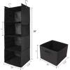 imageMAX Houser 4Shelf Over The Door Hanging Organizer with 2 Metal Hooks4 Pocket Over The Door Wall Mount Storage with Clear Windows for Baby Nursery Bathroom ClosetBedroomDormDiapersKids ToysGrayBlack